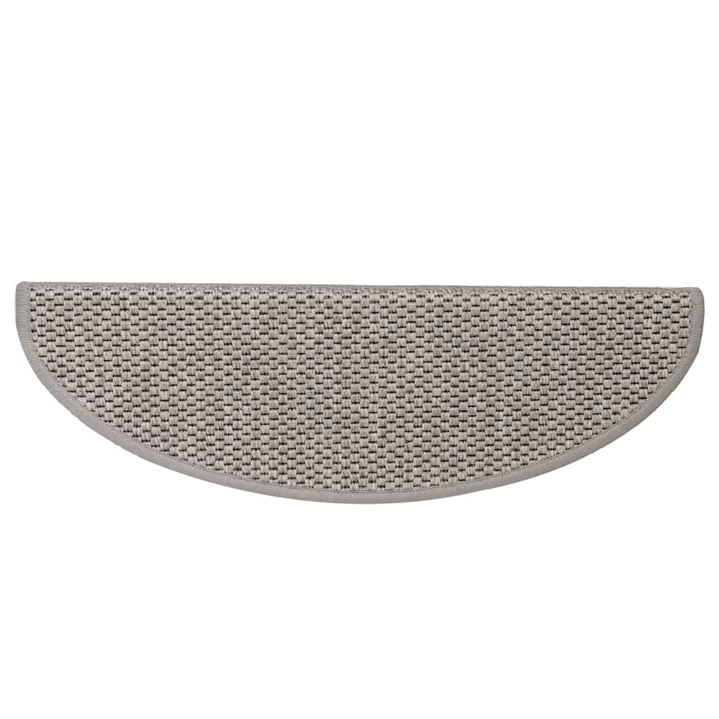 Selvklebende Trappematter Sisal-Utseende 15 Stk 65X21X4 Cm Sølv