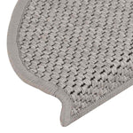 Selvklebende Trappematter Sisal-Utseende 15 Stk 65X21X4 Cm Sølv