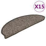 Selvklebende Trappematter Sisal 15 Stk 65X21X4 Cm Brun Beige