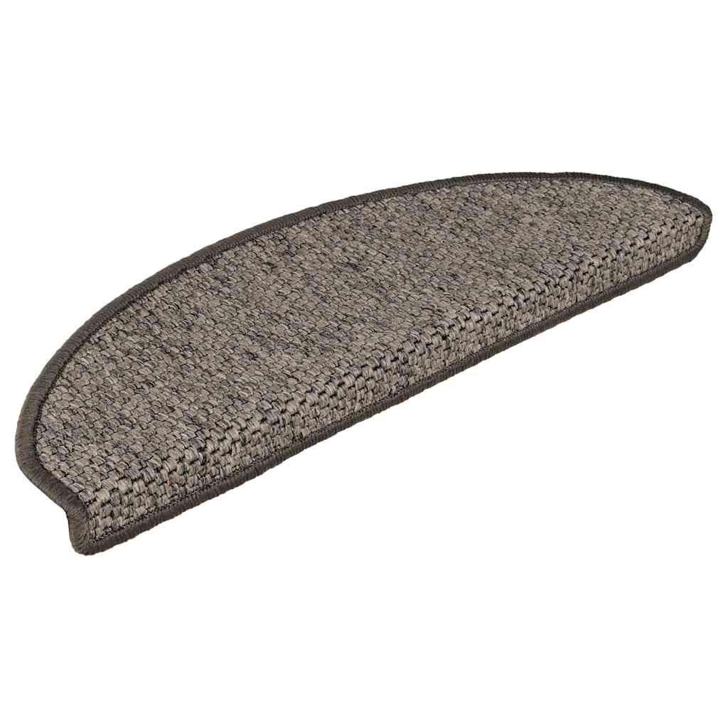 Selvklebende Trappematter Sisal 15 Stk 65X21X4 Cm Brun Beige