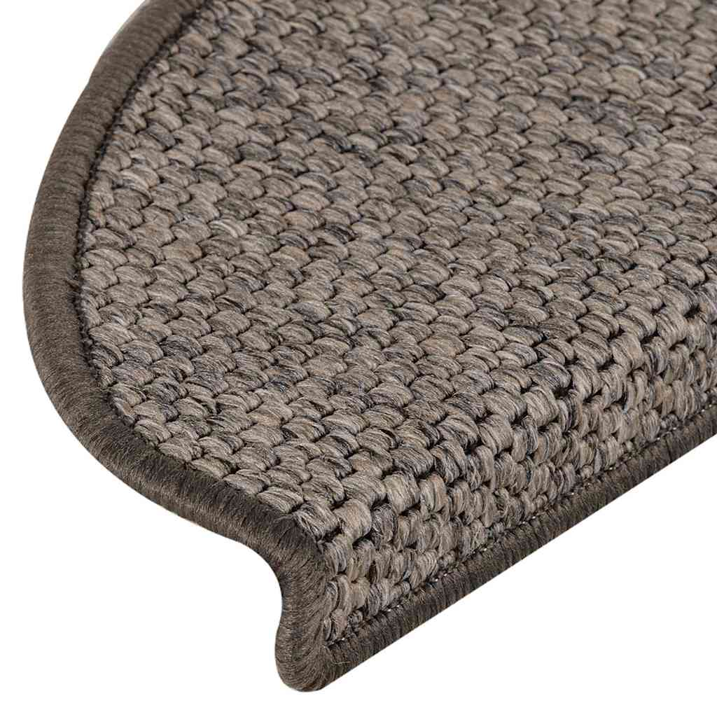 Selvklebende Trappematter Sisal 15 Stk 65X21X4 Cm Brun Beige