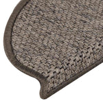 Selvklebende Trappematter Sisal 15 Stk 65X21X4 Cm Brun Beige
