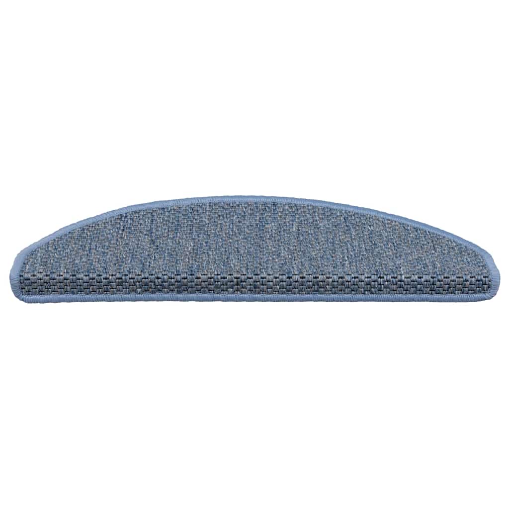 Selvklebende Trappematter Sisal-Utseende 15 Stk 65X21X4 Cm Blå