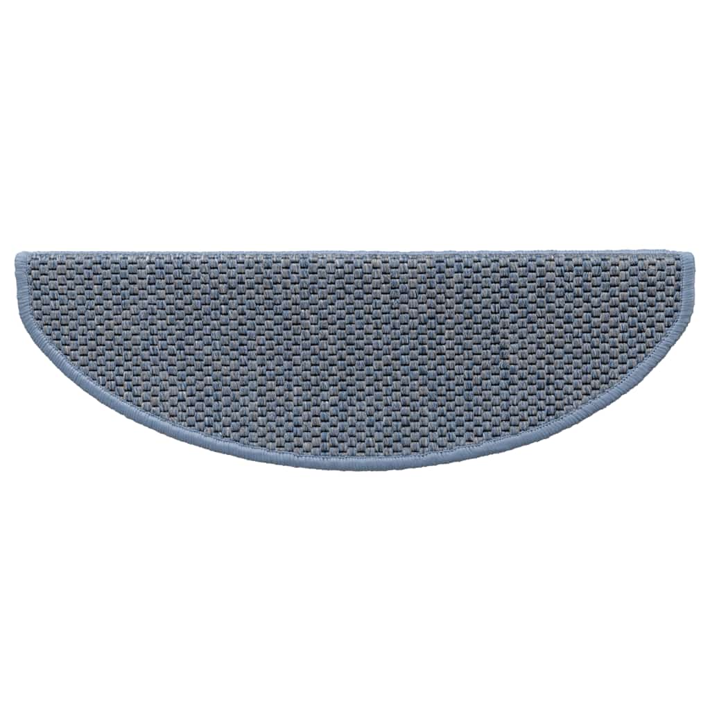 Selvklebende Trappematter Sisal-Utseende 15 Stk 65X21X4 Cm Blå