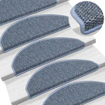 Selvklebende Trappematter Sisal-Utseende 15 Stk 65X21X4 Cm Blå
