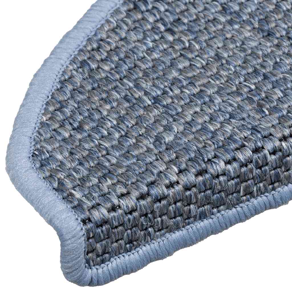 Selvklebende Trappematter Sisal-Utseende 15 Stk 65X21X4 Cm Blå