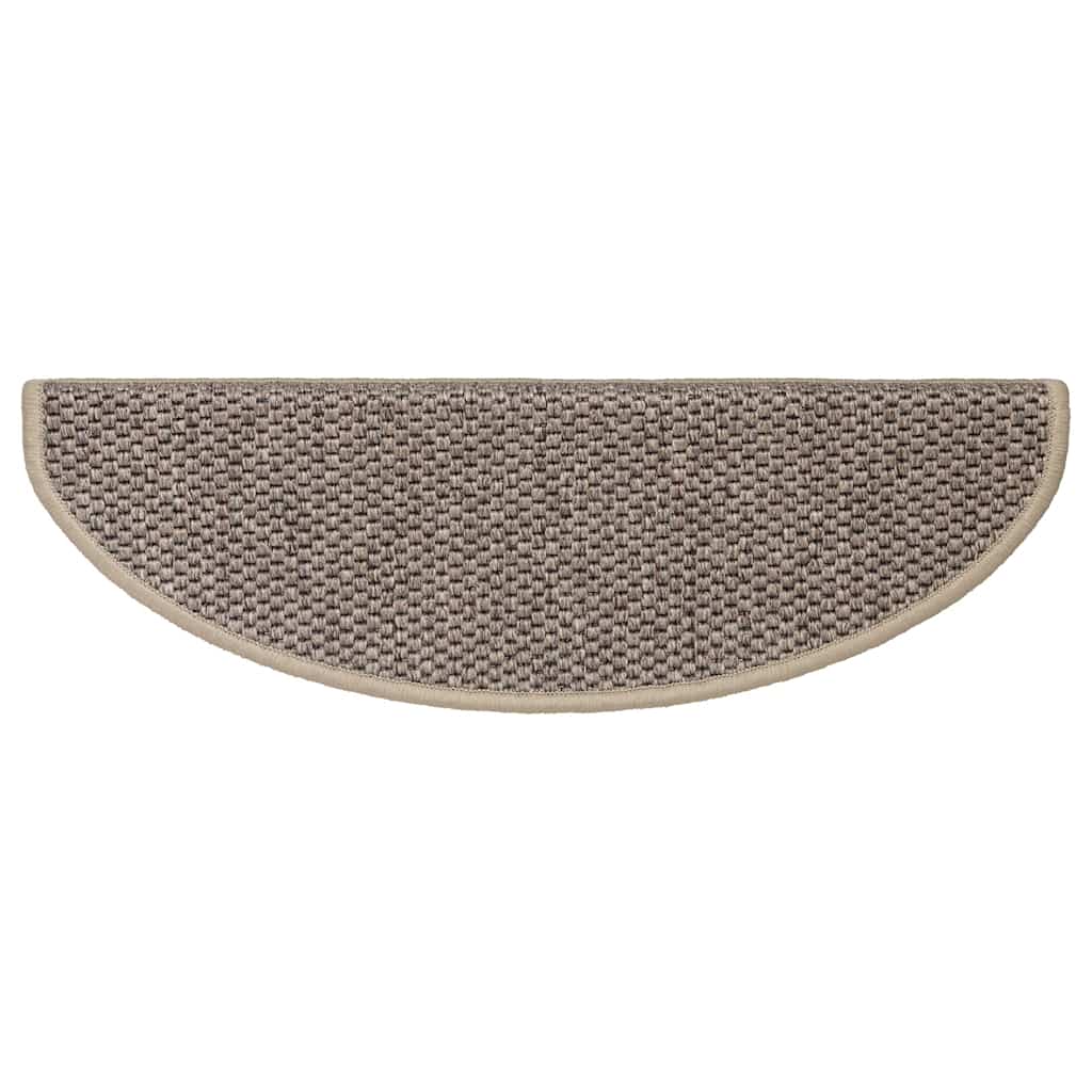Selvklebende Trappematter Sisal 15 Stk 65X21X4 Cm Mørk Beige