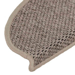 Selvklebende Trappematter Sisal 15 Stk 65X21X4 Cm Mørk Beige