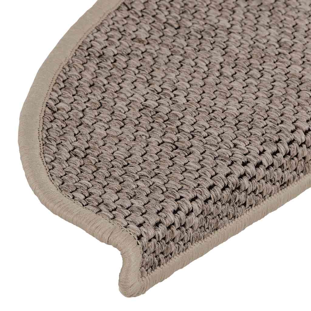 Selvklebende Trappematter Sisal 15 Stk 65X21X4 Cm Mørk Beige