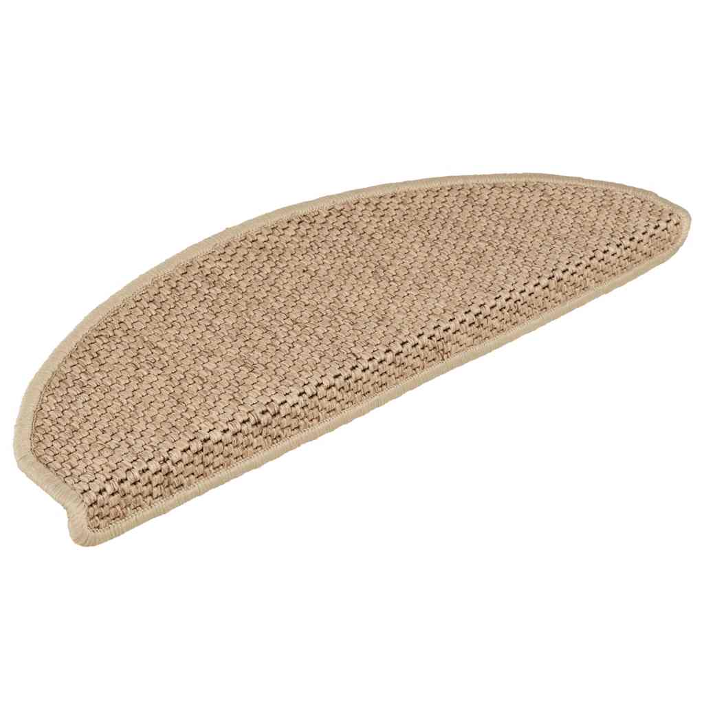 Selvklebende Trappematter Sisal-Utseende 15 Stk 65X21X4 Cm Sand