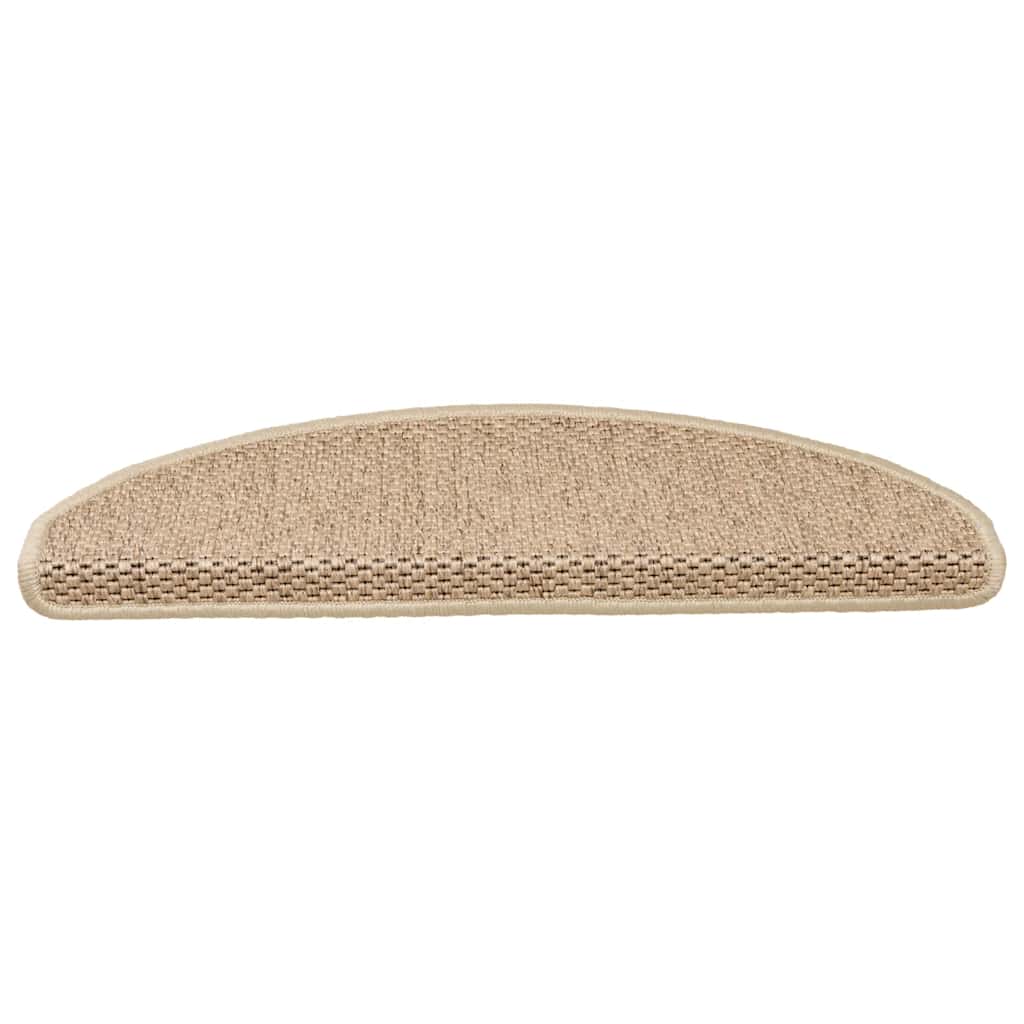 Selvklebende Trappematter Sisal-Utseende 15 Stk 65X21X4 Cm Sand