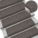 Selvklebende Trappematter Sisal 15 Stk 65X21X4 Cm Grå Og Beige