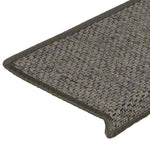 Selvklebende Trappematter Sisal 15 Stk 65X21X4 Cm Grå Og Beige