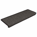 Selvklebende Trappematter Sisal 15 Stk 65X21X4 Cm Antrasitt