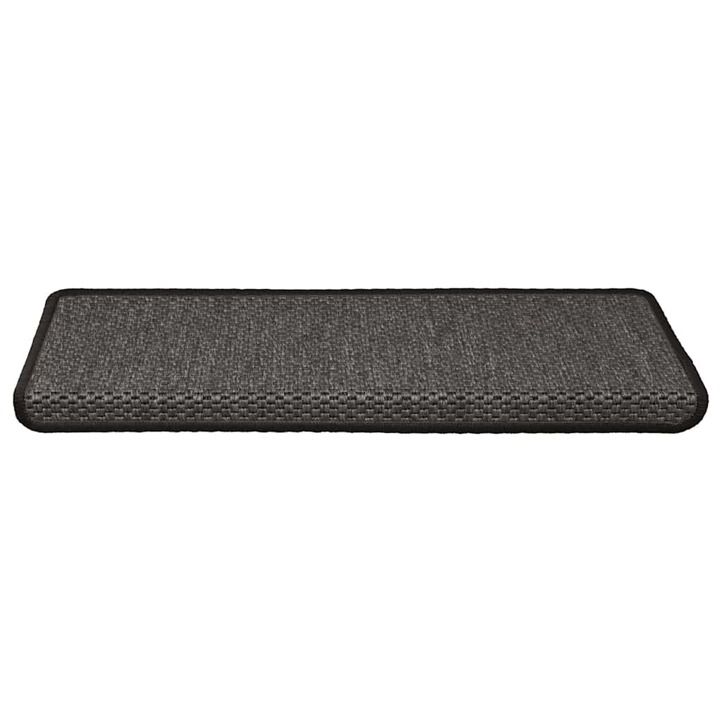 Selvklebende Trappematter Sisal 15 Stk 65X21X4 Cm Antrasitt