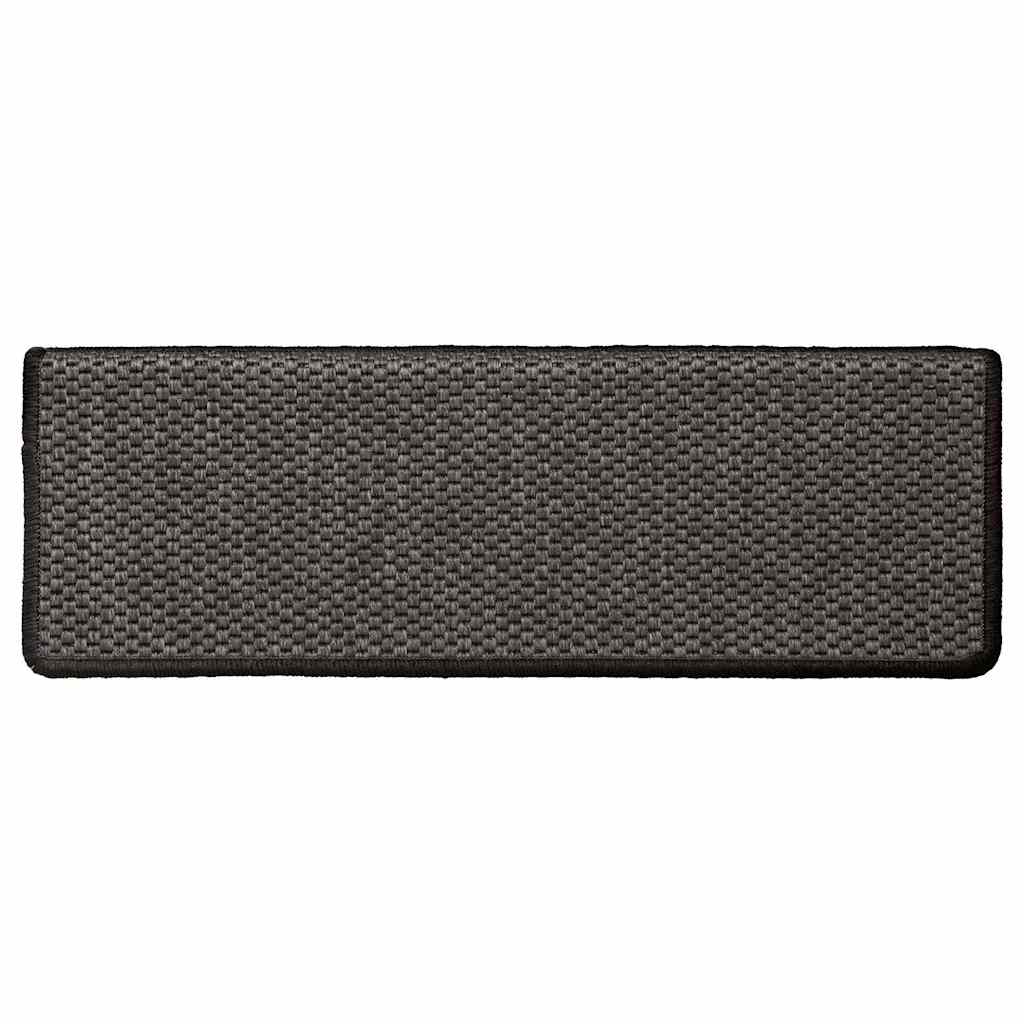 Selvklebende Trappematter Sisal 15 Stk 65X21X4 Cm Antrasitt
