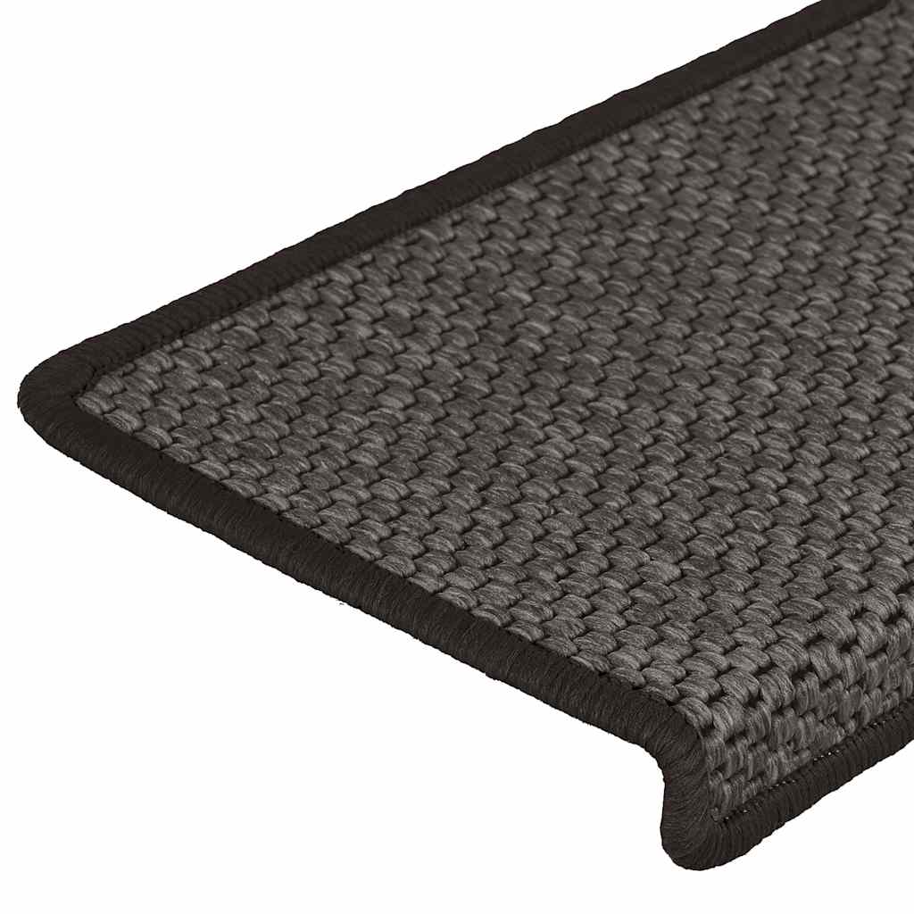 Selvklebende Trappematter Sisal 15 Stk 65X21X4 Cm Antrasitt