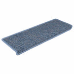 Selvklebende Trappematter Sisal-Utseende 15 Stk 65X21X4 Cm Blå