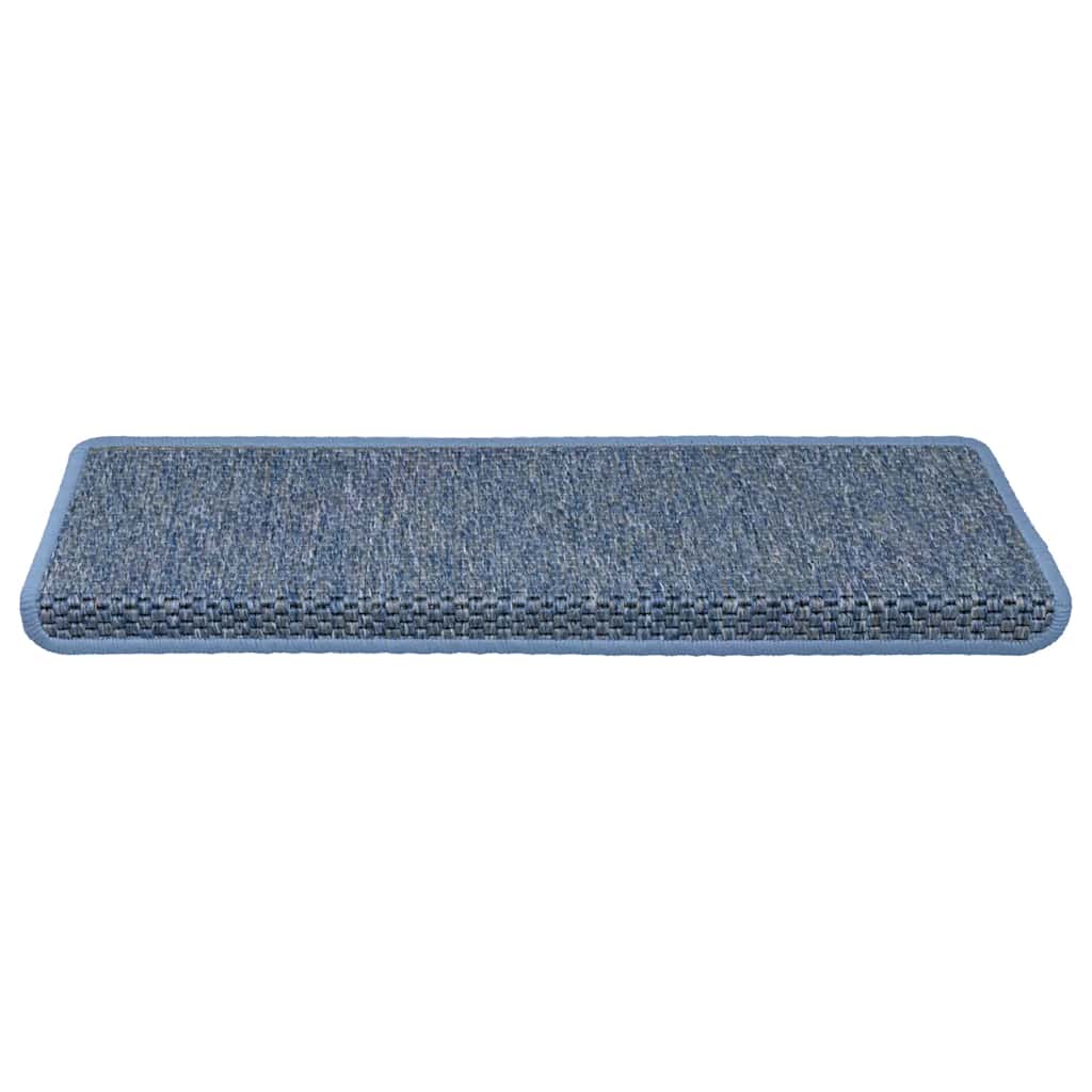 Selvklebende Trappematter Sisal-Utseende 15 Stk 65X21X4 Cm Blå