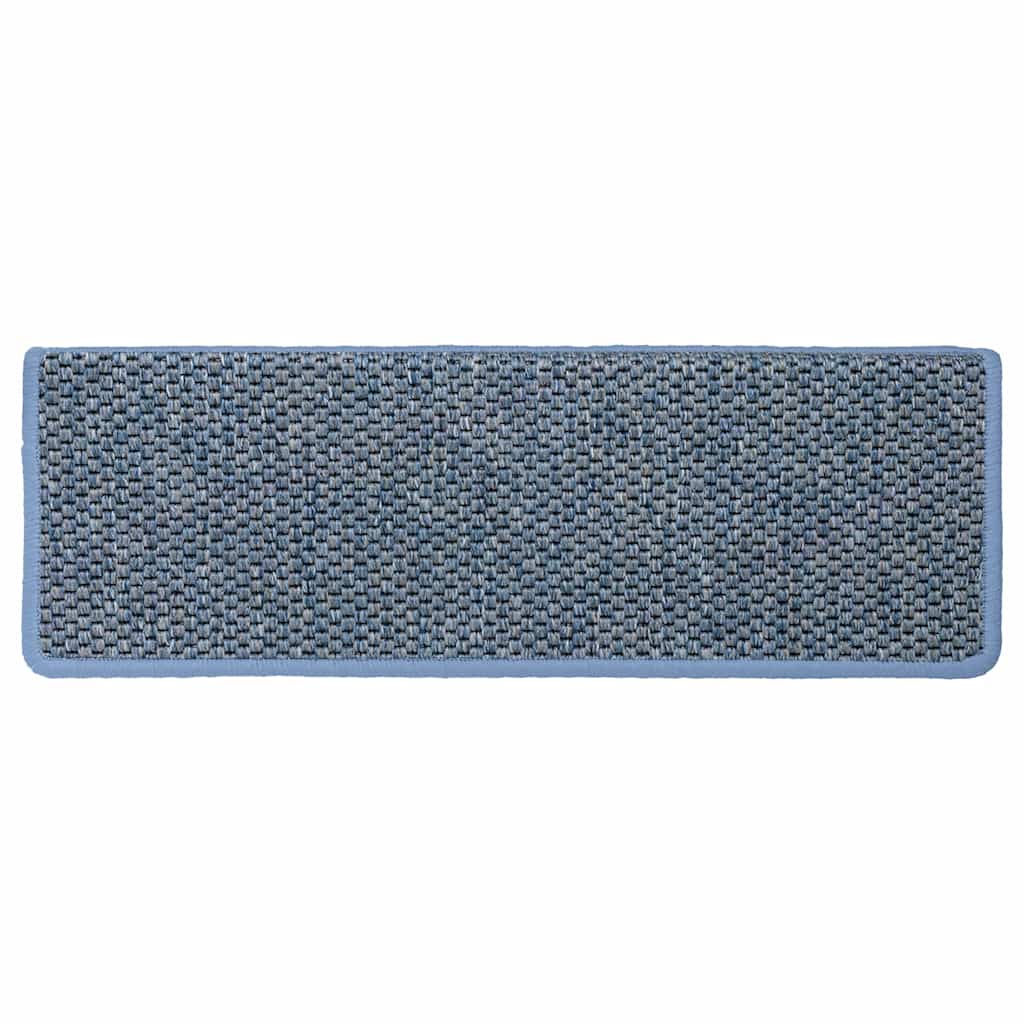 Selvklebende Trappematter Sisal-Utseende 15 Stk 65X21X4 Cm Blå