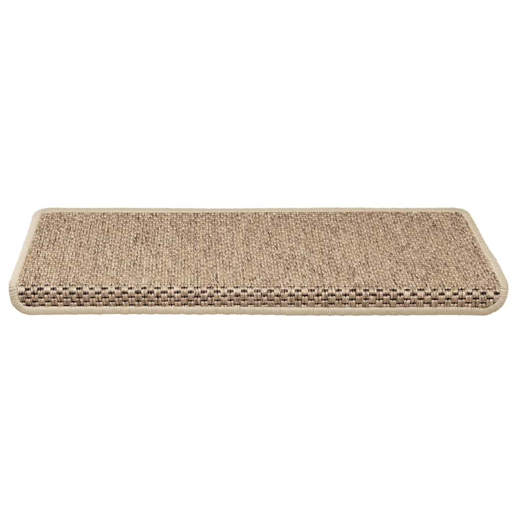 Selvklebende Trappematter Sisal-Utseende 15 Stk 65X21X4 Cm Sand