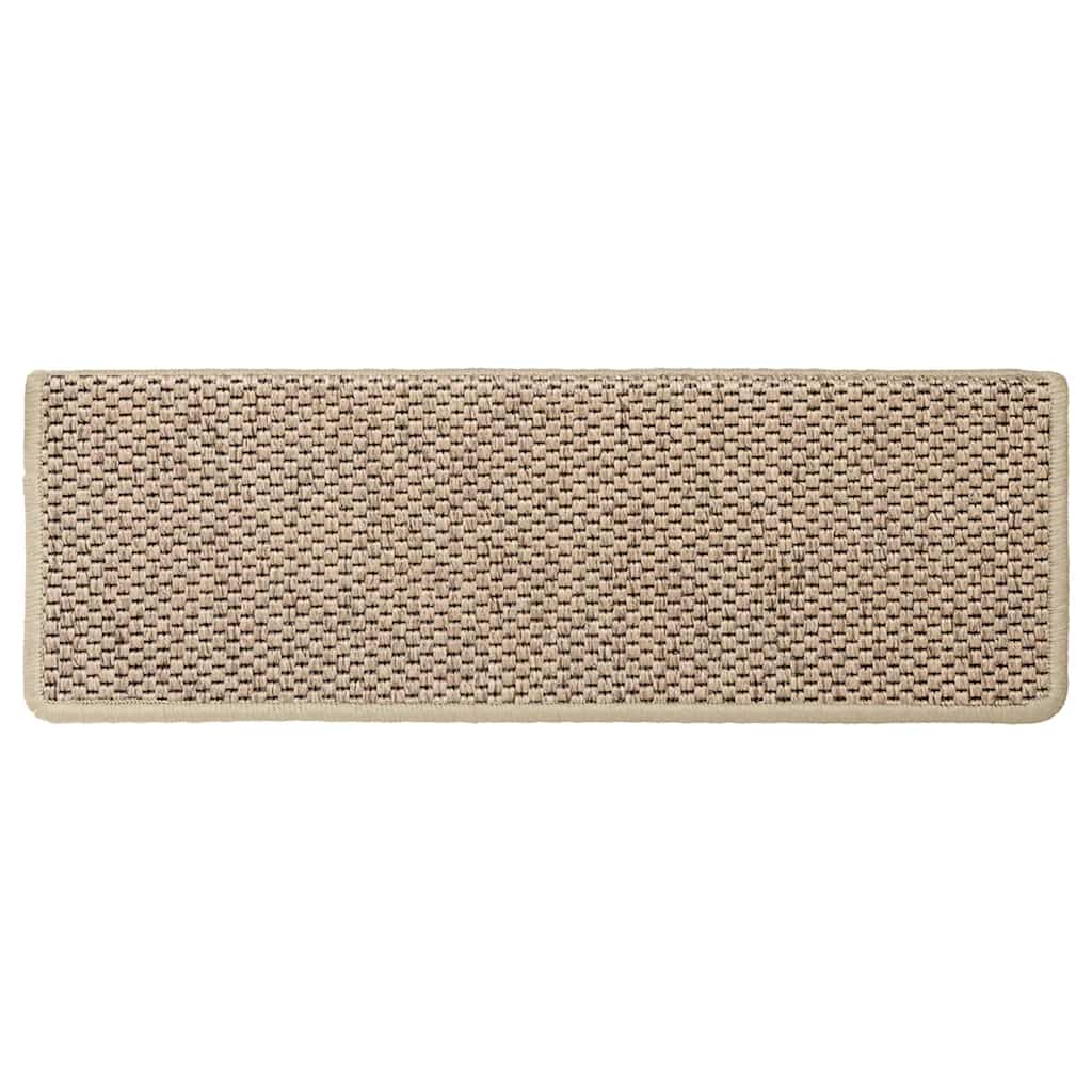 Selvklebende Trappematter Sisal-Utseende 15 Stk 65X21X4 Cm Sand