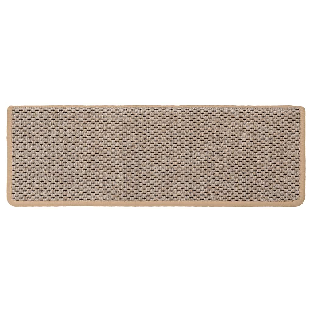 Selvklebende Trappematter Sisal-Utseende 15 Stk 65X21X4Cm Beige