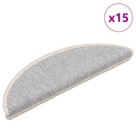 Selvklebende Trappematter 15 Stk 56X17X3 Cm Sølv