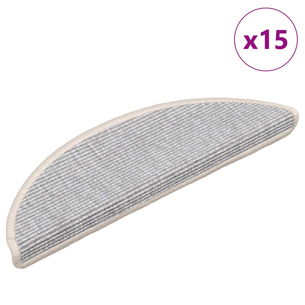 Selvklebende Trappematter 15 Stk 56X17X3 Cm Sølv