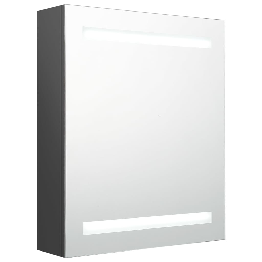 Led-Speilskap Til Bad Grå 50X14X60 Cm
