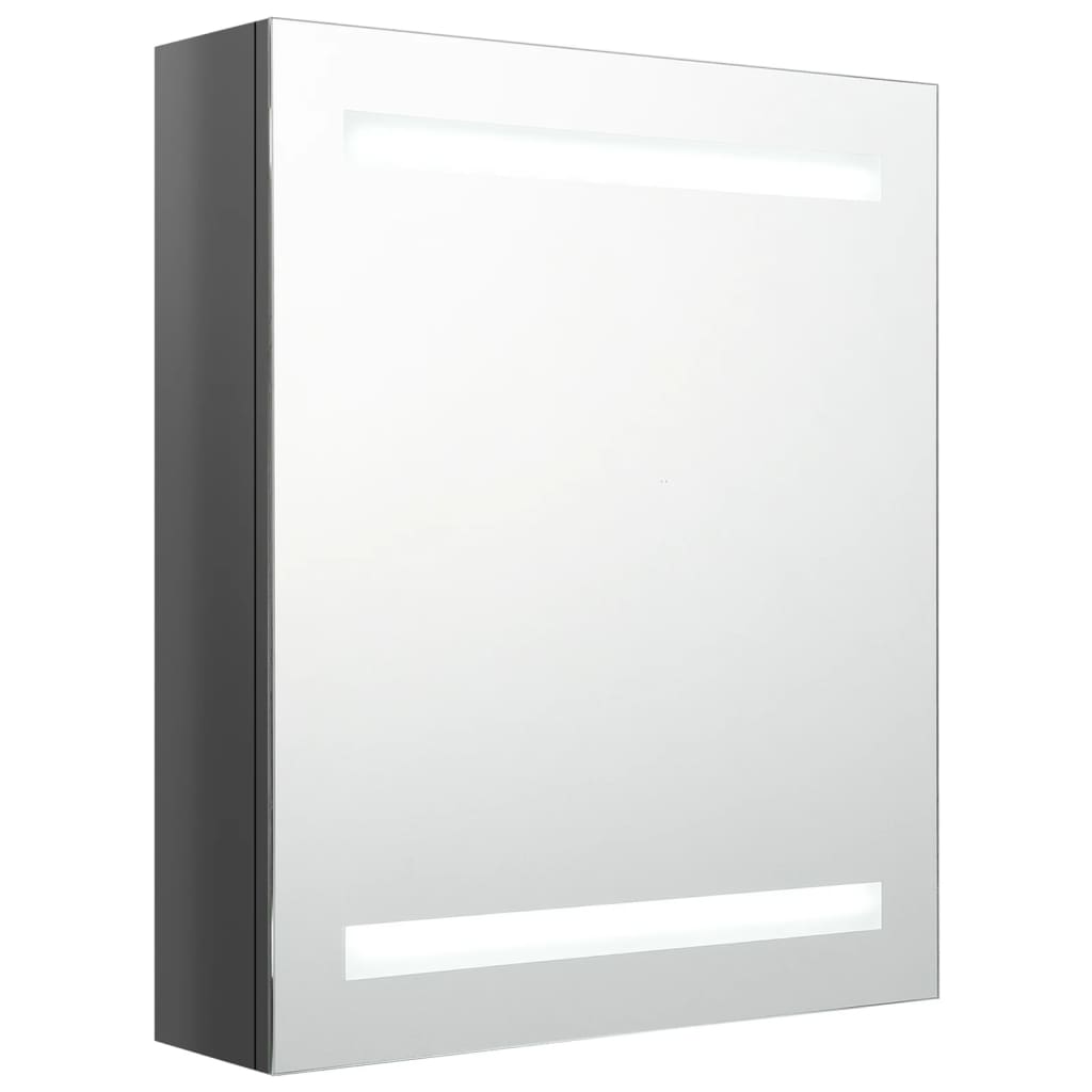 Led-Speilskap Til Bad Blank Grå 50X14X60 Cm