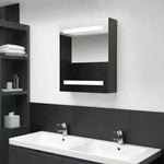 Led-Speilskap Til Bad Antrasitt 50X14X60 Cm