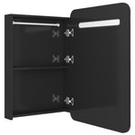 Led-Speilskap Til Bad Blank Svart 60X11X80 Cm