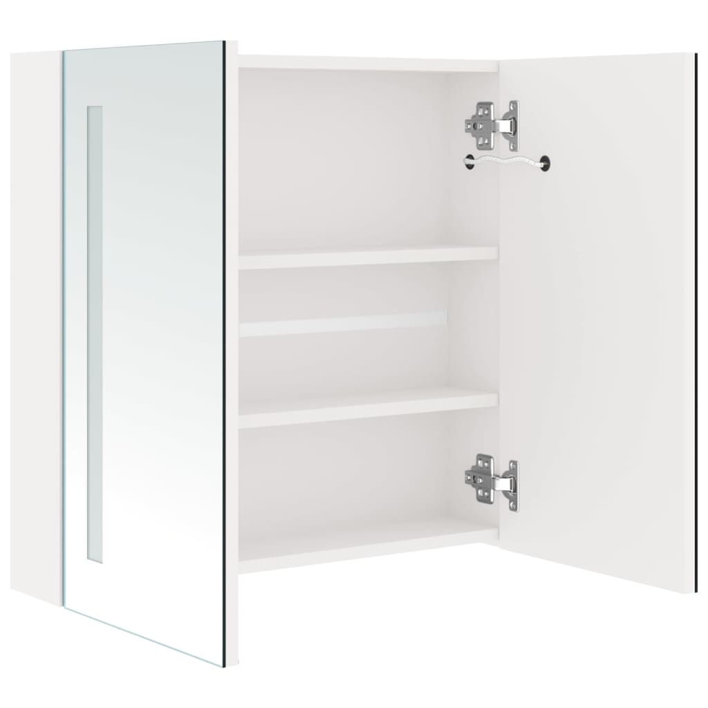 Led-Speilskap Til Bad Blank Hvit 62X14X60 Cm