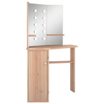 Hjørnemontert Sminkebord Med Led Eik 111X54X141,5 Cm