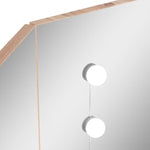 Hjørnemontert Sminkebord Med Led Eik 111X54X141,5 Cm