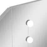 Hjørnemontert Sminkebord Med Led Betonggrå 111X54X141,5 Cm