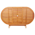 Sammenleggbart Hagebord 160X85X75 Cm Heltre Eukalyptus