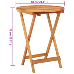 Sammenleggbart Hagebord Ø60X75 Cm Heltre Eukalyptus