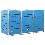 Søppeldunkskur Trippelt 207X77,5X112,5 Cm Rustfritt Stål