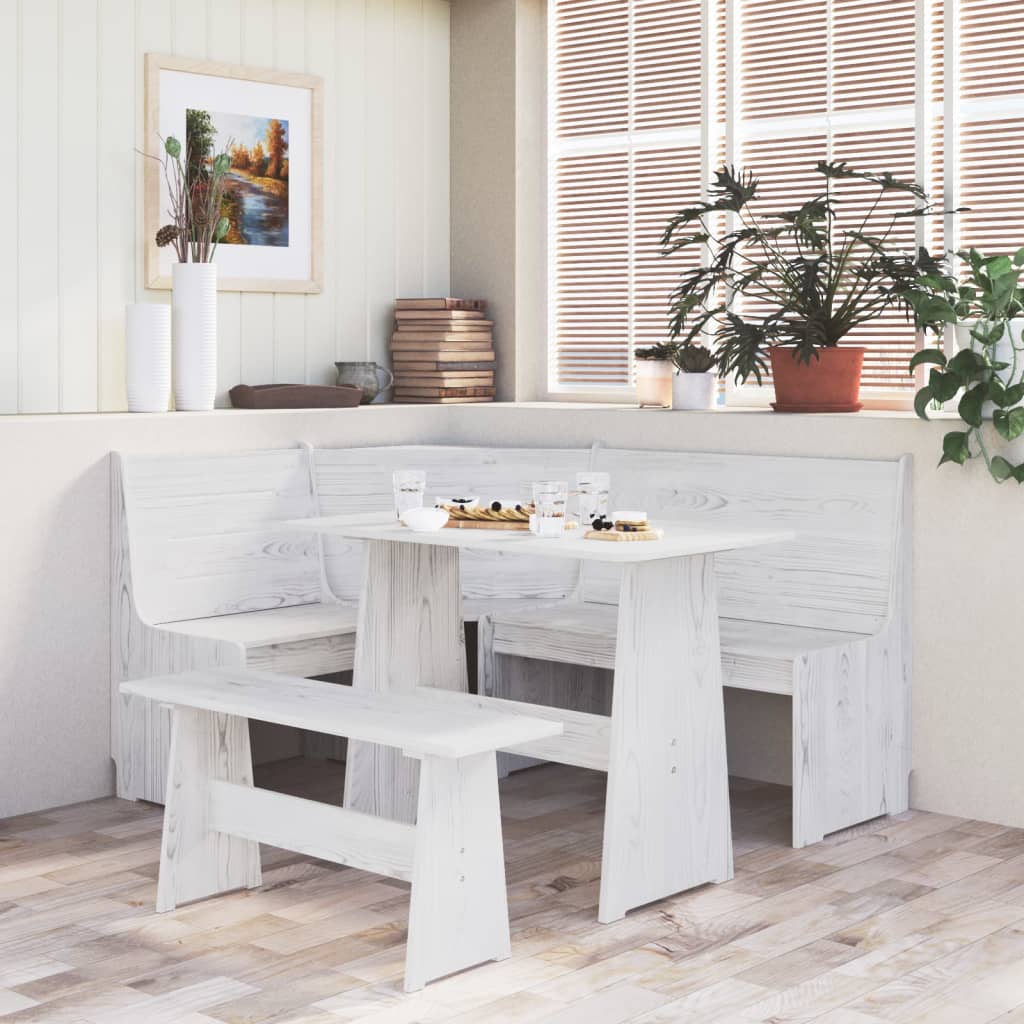 Hjørnebenk Reine 151 Cm Heltre Furu Hvit