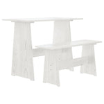 Spisebord Med Benk Reine Hvit Heltre Furu