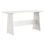 Spisebord Med Benk Reine Hvit Heltre Furu