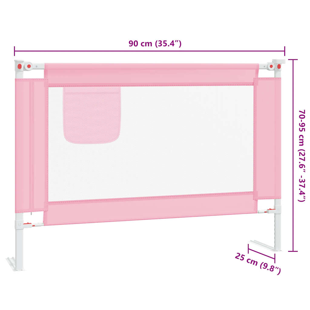Sengehest Småbarn Rosa 90X25 Cm Stoff