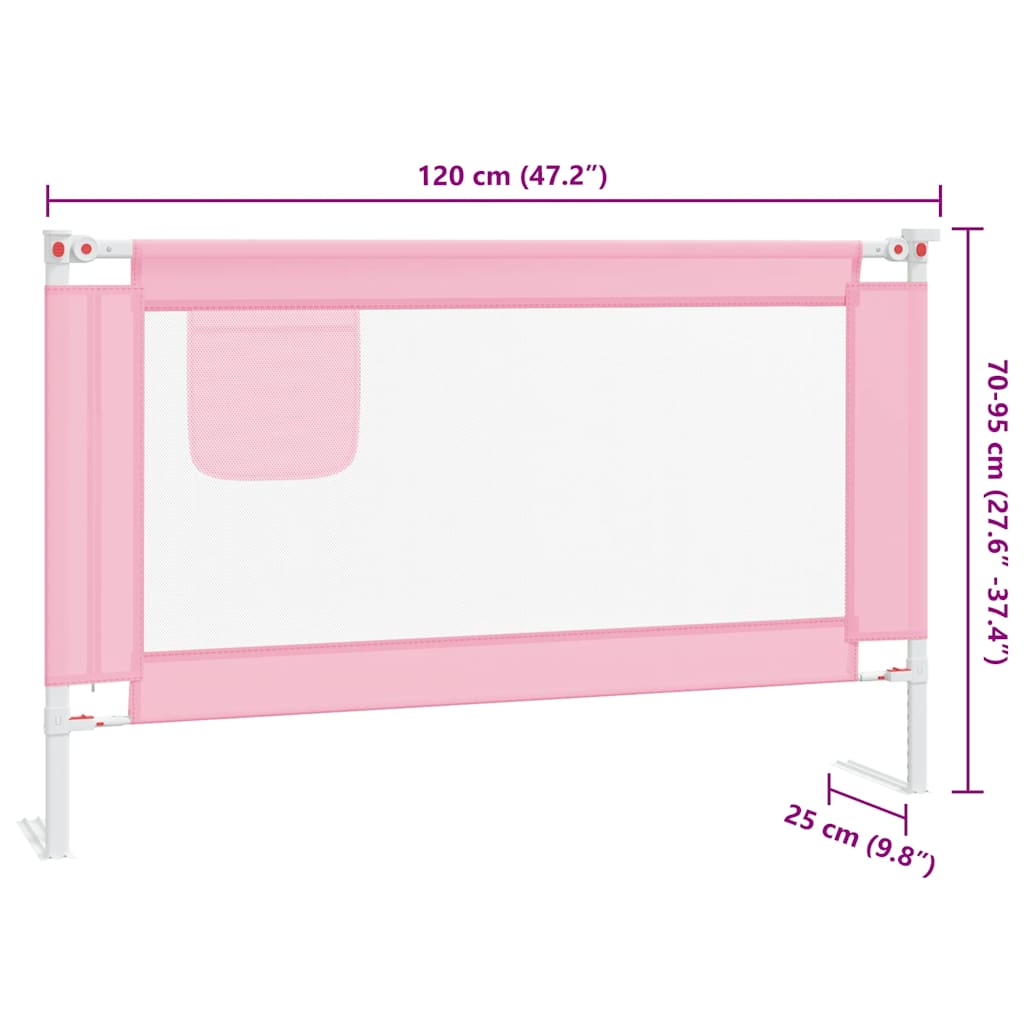 Sengehest Småbarn Rosa 120X25 Cm Stoff