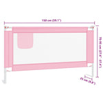 Sengehest Småbarn Rosa 150X25 Cm Stoff
