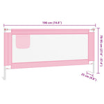 Sengehest Småbarn Rosa 190X25 Cm Stoff