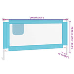 Sengehest Småbarn Blå 200X25 Cm Stoff