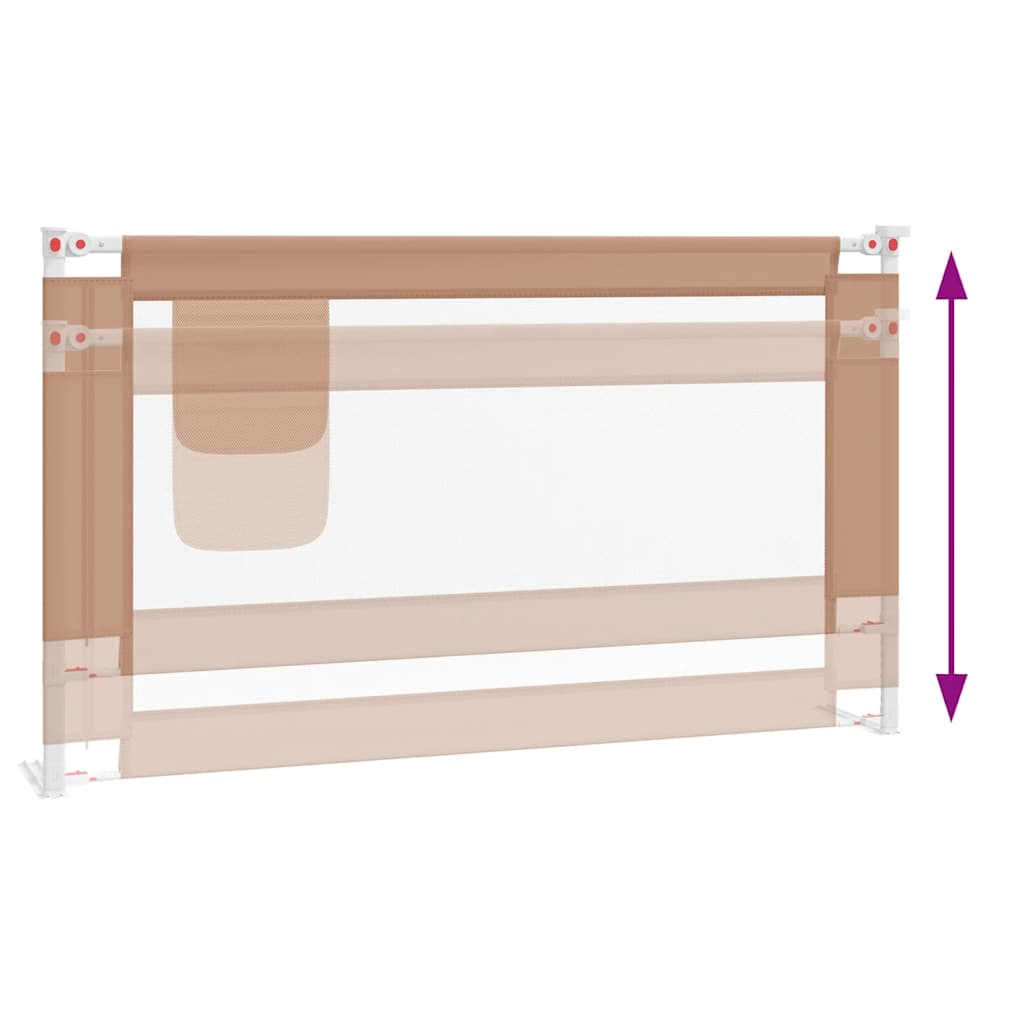 Sengehest Småbarn Gråbrun 140X25 Cm Stoff