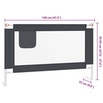 Sengehest Småbarn Mørkegrå 120X25 Cm Stoff